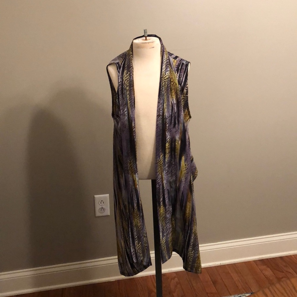 Green Black and Purple shawl.